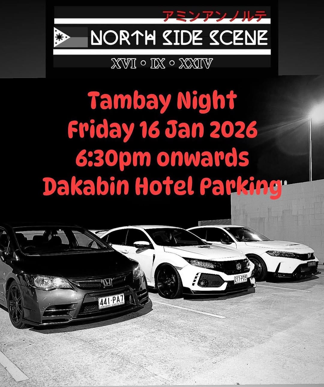 Tambay Night — car meet in Brisbane, QLD on Friday 16 January 2026