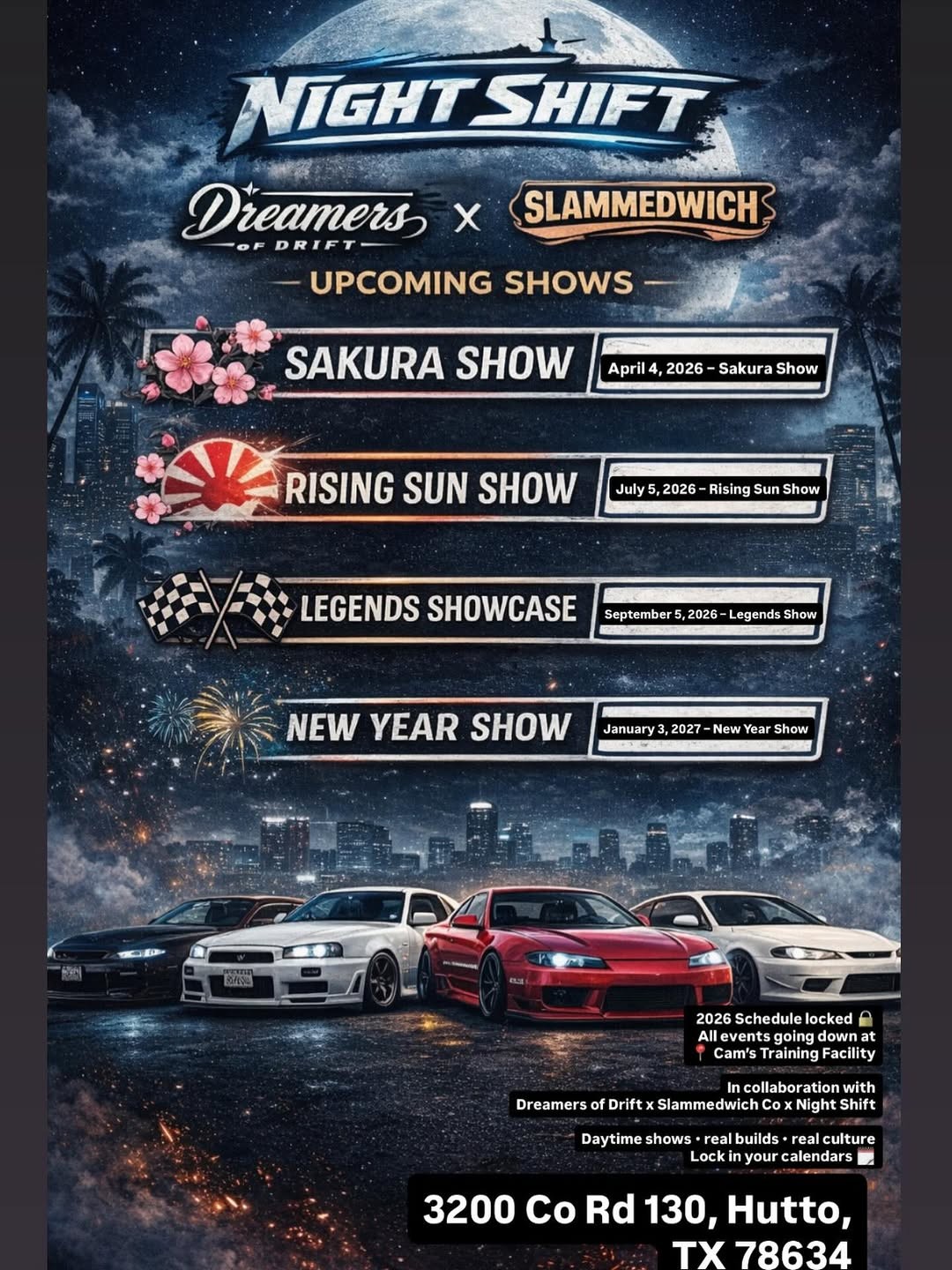 Sakura Show — JDM/Stance car meet in International on Saturday 4 April 2026