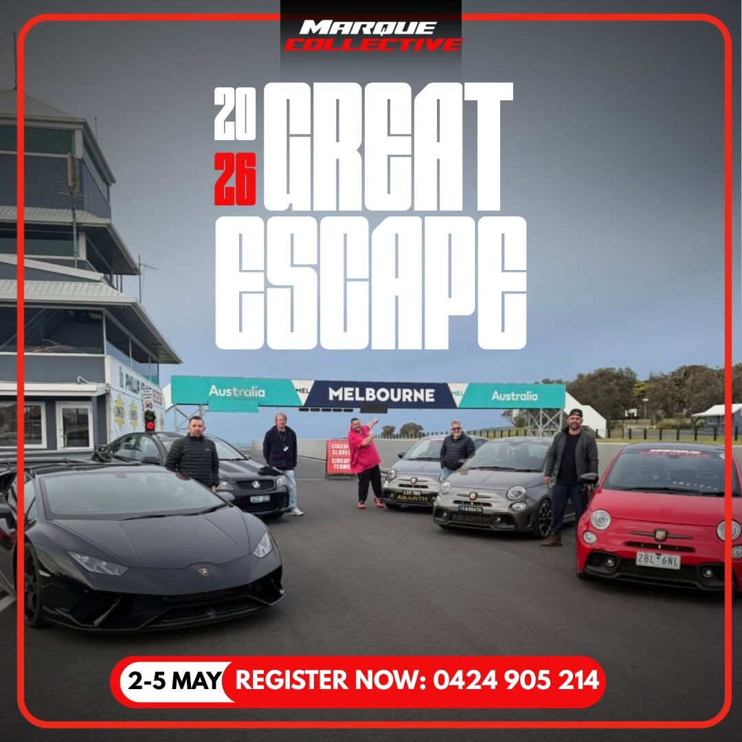 The Great Escape 2026 — car meet in Melbourne, VIC on Saturday 2 May 2026
