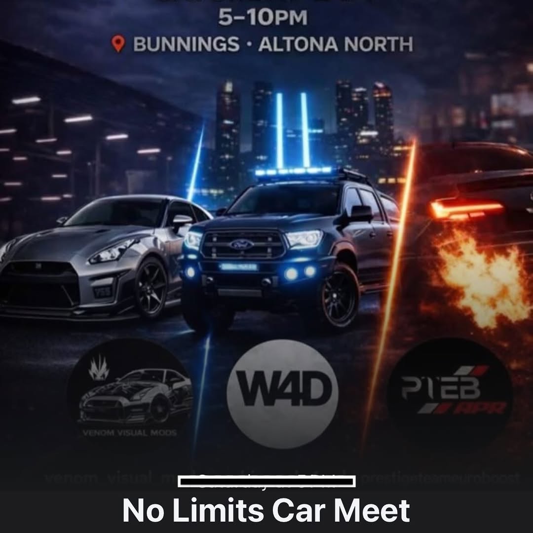 No Limits Car Meet — car meet in Melbourne, VIC on Saturday 24 January 2026
