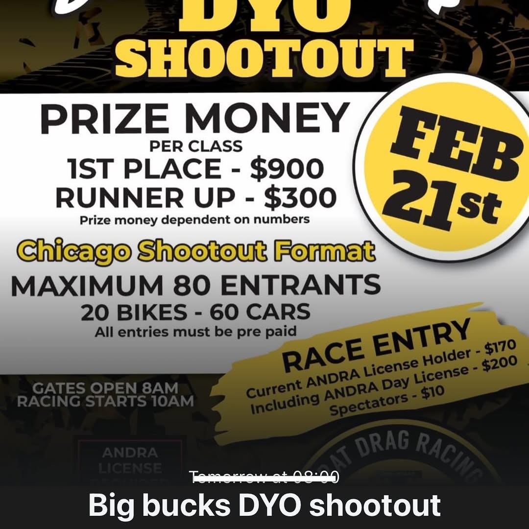 Big Bucks DYO Shootout — Muscle track day in Ballarat, VIC on Saturday 21 February 2026