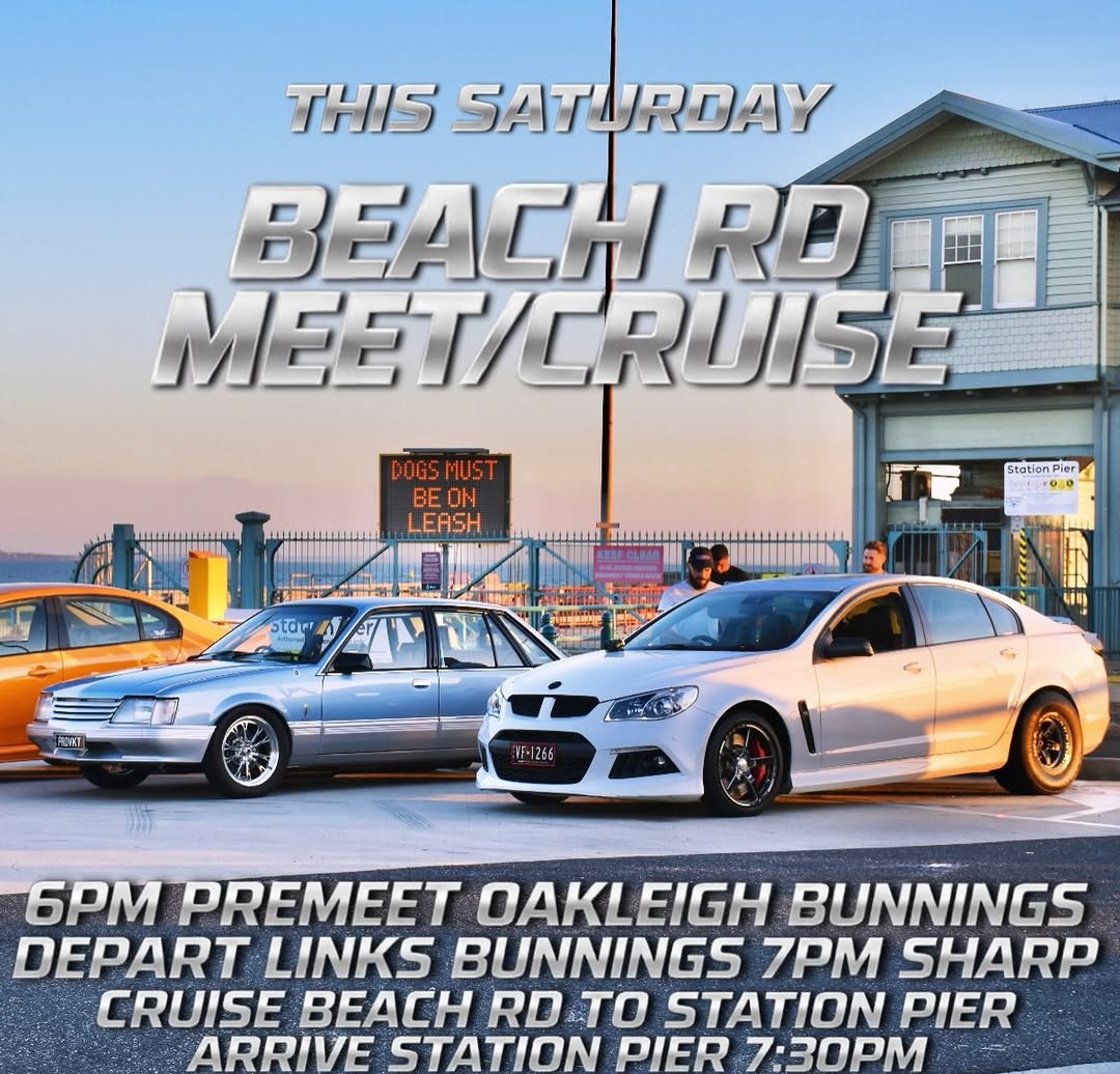 Beach Rd Meet/Cruise — Muscle car meet in Melbourne, VIC on Saturday 21 February 2026