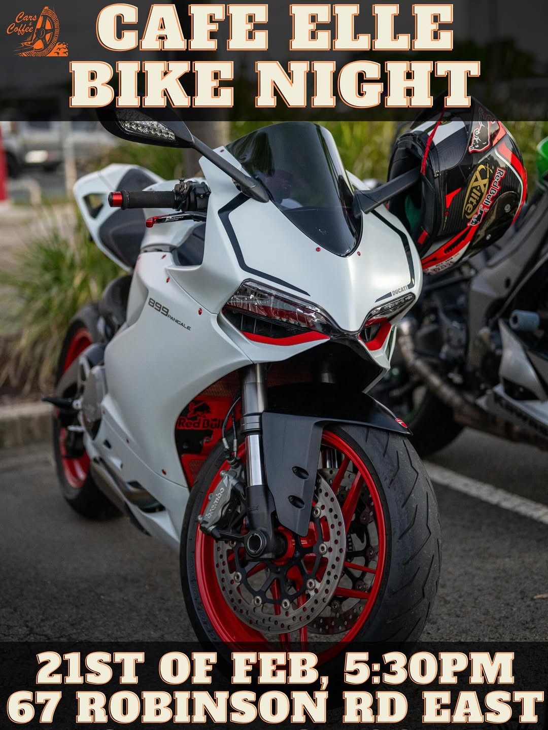 Cafe Elle Bike Night — car meet in Brisbane, QLD on Saturday 21 February 2026