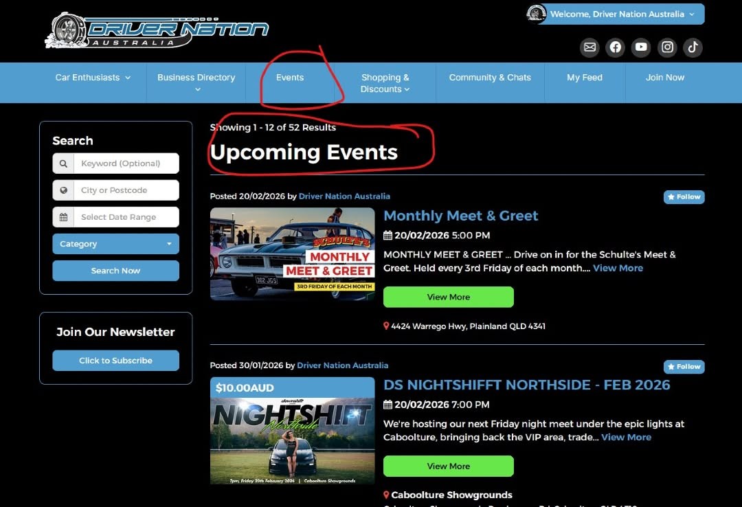 Monthly Meet & Greet — Muscle/Classic car meet in Brisbane, QLD on Friday 20 February 2026