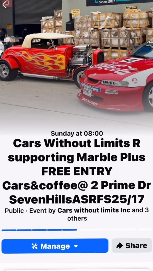 Cars Without Limits R supporting Marble Plus — Classic/Muscle car meet in Sydney, NSW on Sunday 1 February 2026