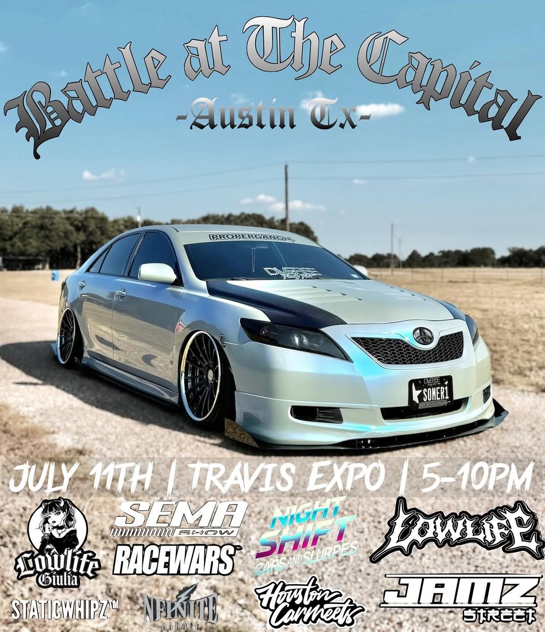 Battle at The Capital — Stance car meet in International on Saturday 11 July 2026