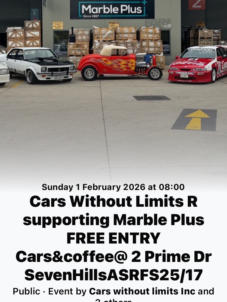 Cars Without Limits R supporting Marble Plus — Classic/Muscle car meet in Sydney, NSW on Sunday 1 February 2026