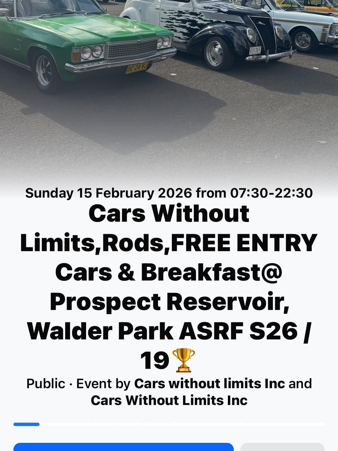 Cars Without Limits,Rods — Classic/Muscle car meet in Sydney, NSW on Sunday 15 February 2026