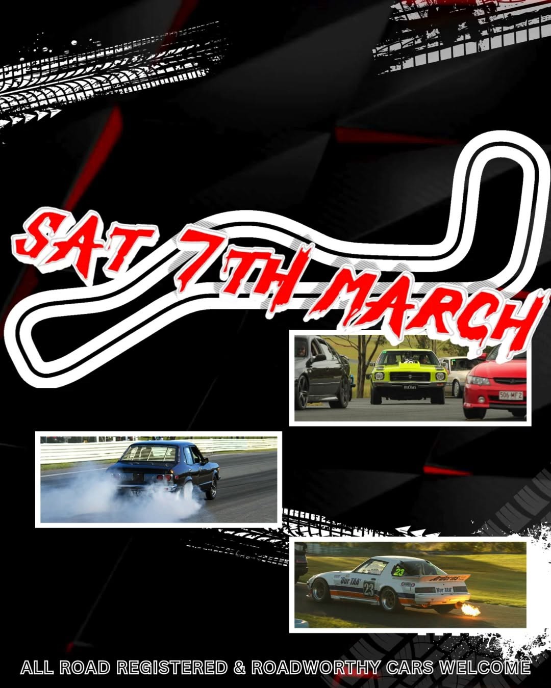 Public Track Day — Muscle/JDM track day in Brisbane, QLD on Saturday 7 March 2026