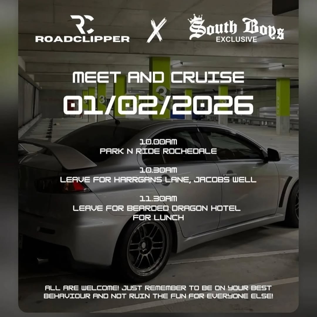 Meet and Cruise — JDM car meet in Brisbane, QLD on Sunday 1 February 2026