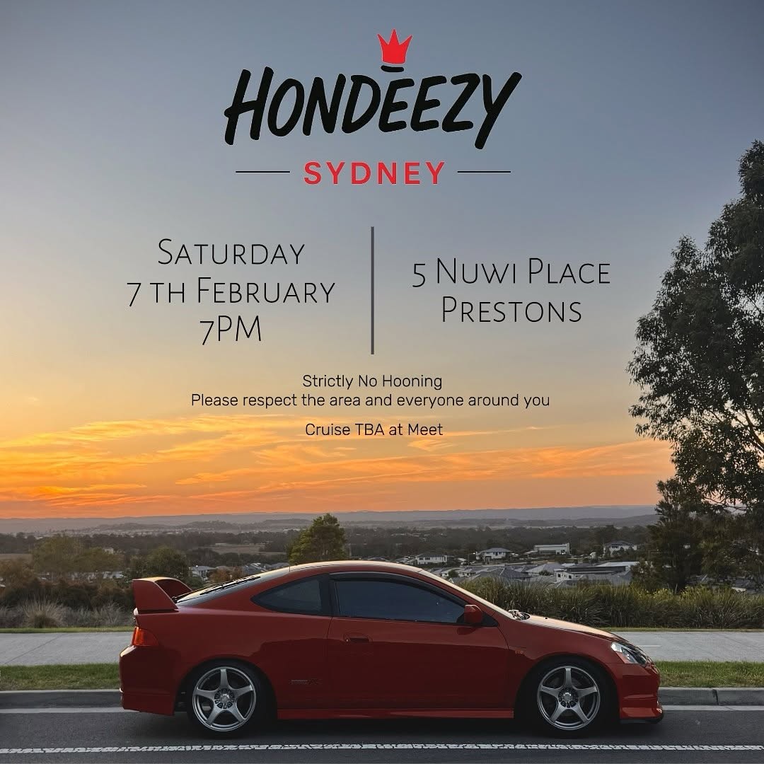 Hondeezy Sydney — JDM car meet in Sydney, NSW on Saturday 7 February 2026