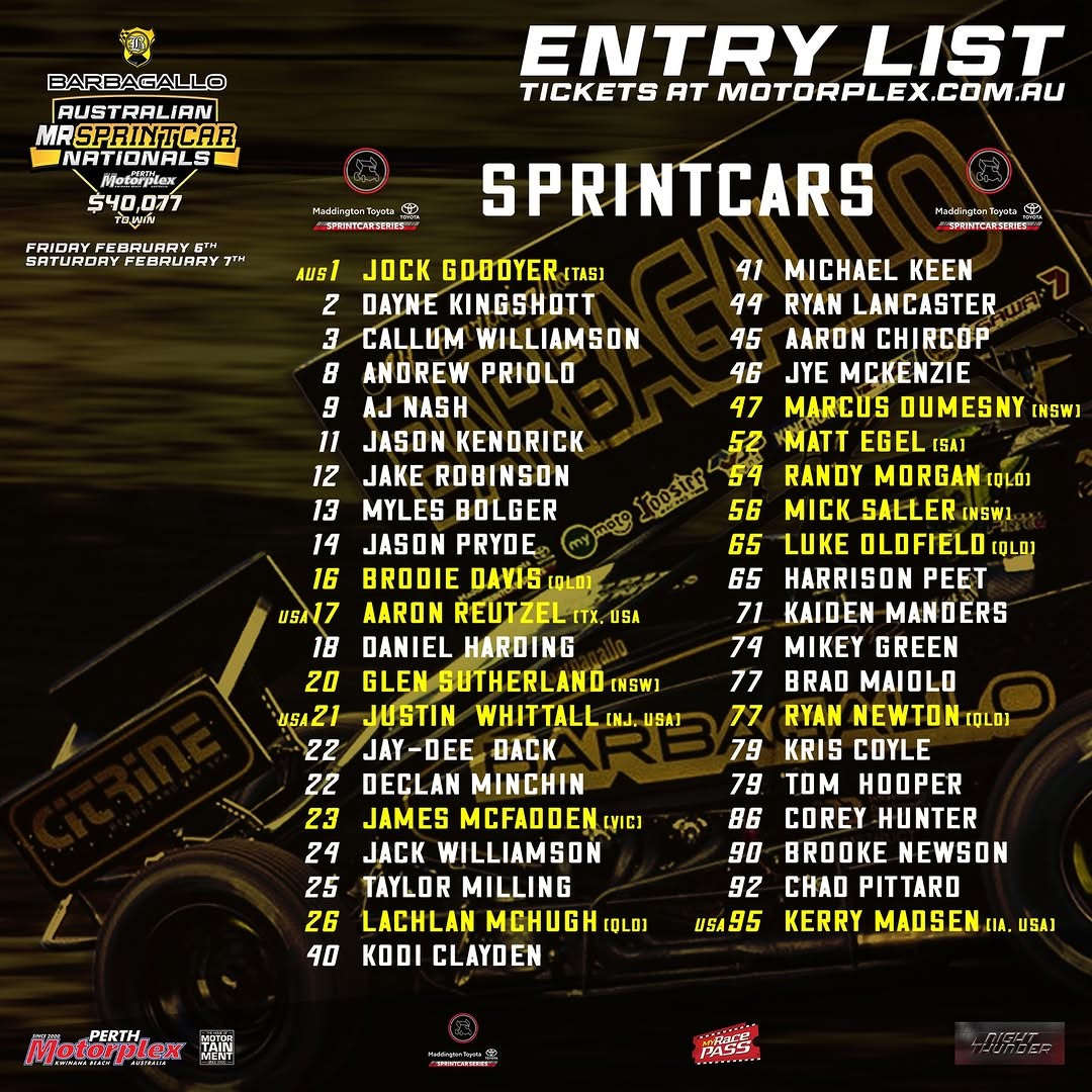 Barbagallo Australian Mr. Sprintcar Nationals — spectator event in Perth, WA on Friday 6 February 2026