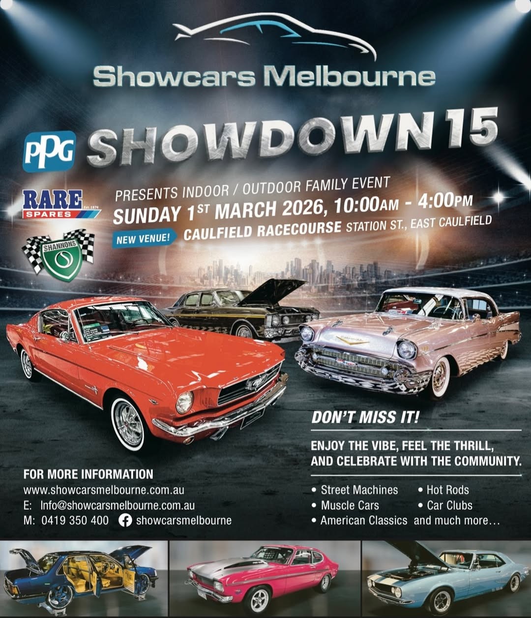 PPG Showdown 15 — Classic/Muscle spectator event in Melbourne, VIC on Sunday 1 March 2026