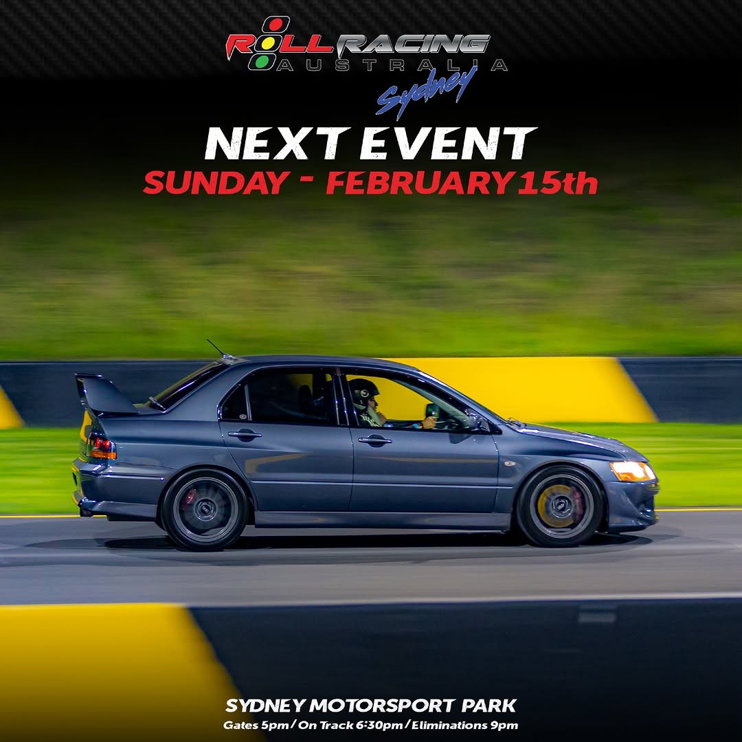 Roll Racing Sydney 107 — JDM/Muscle track day in Sydney, NSW on Sunday 15 February 2026