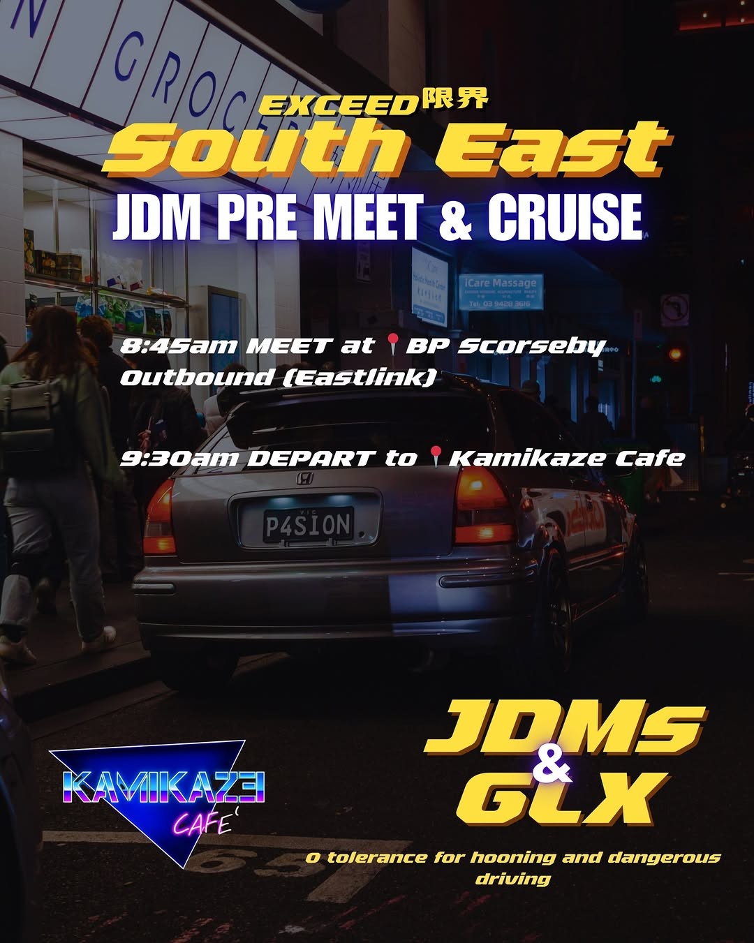 South East JDM PRE MEET & CRUISE — JDM car meet in Melbourne, VIC on Sunday 8 February 2026