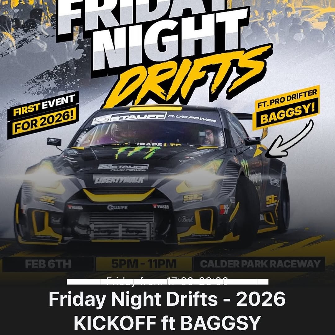 Friday Night Drifts - 2026 Kickoff ft Baggsy — JDM spectator event in Melbourne, VIC on Friday 6 February 2026