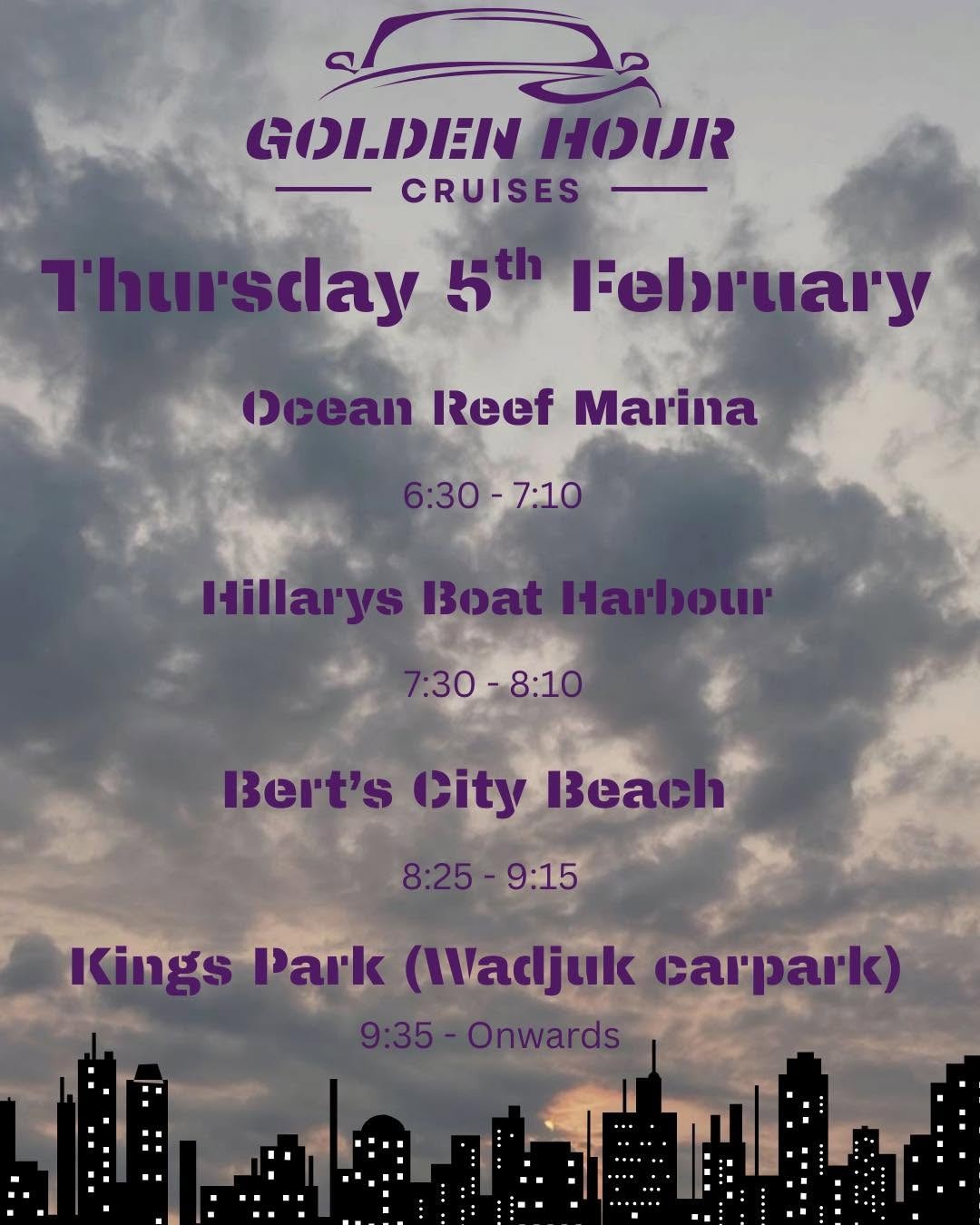Thursday Night Cruise — car meet in Perth, WA on Thursday 5 February 2026