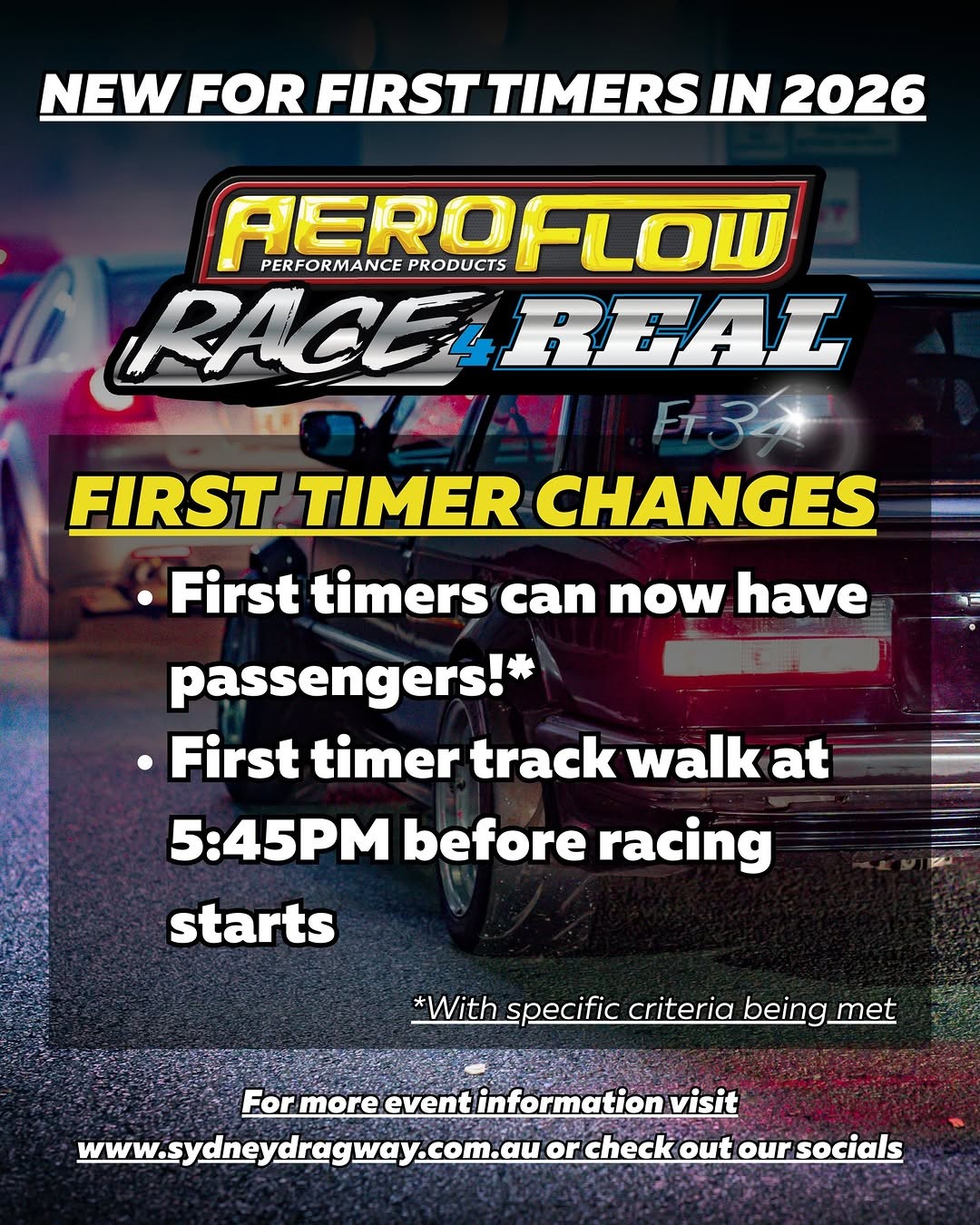 Aeroflow Race 4 Real — Muscle track day in Sydney, NSW on Wednesday 4 February 2026