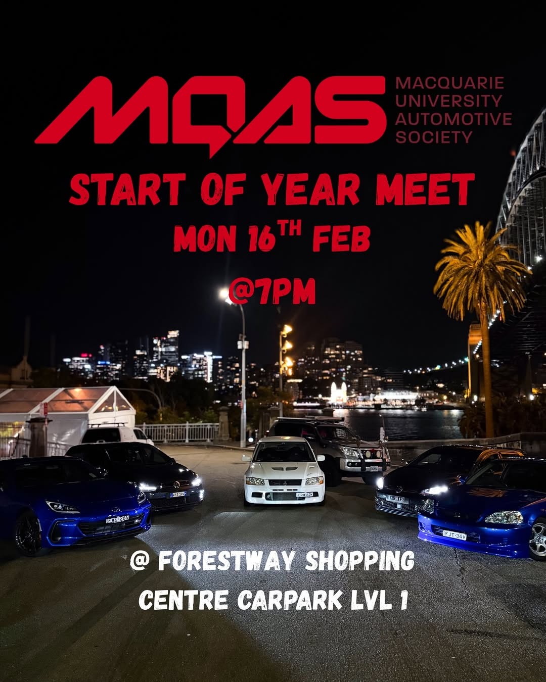 Start of Year Meet — car meet in Sydney, NSW on Monday 16 February 2026