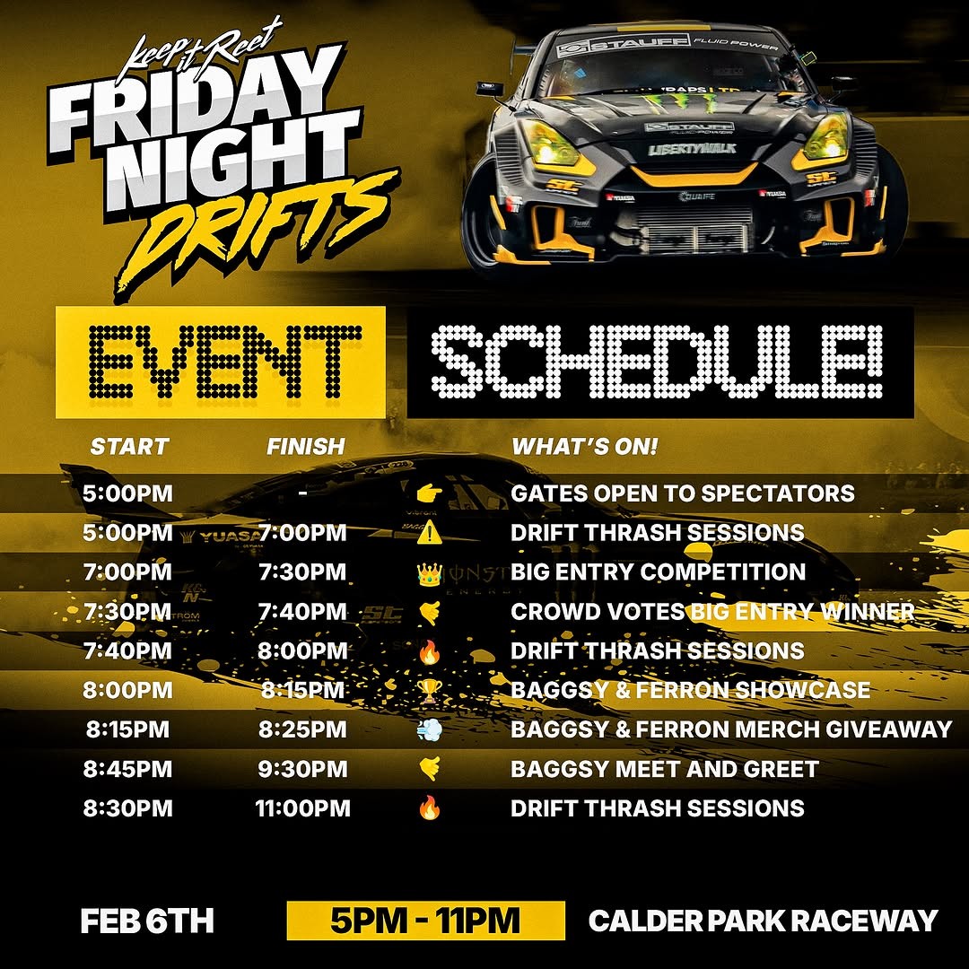 Friday Night Drifts — JDM track day in Melbourne, VIC on Friday 6 February 2026