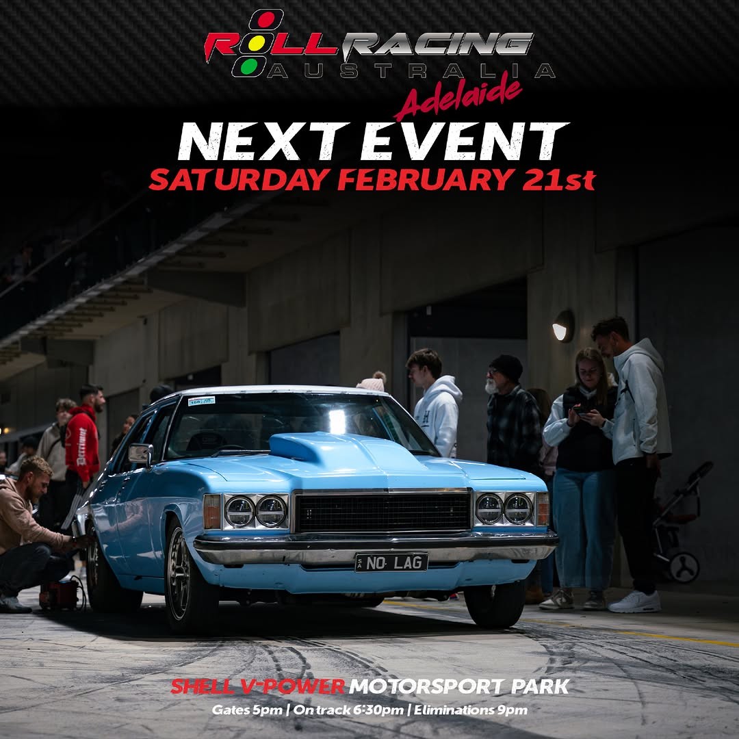Roll Racing Adelaide — JDM/Muscle track day in Adelaide, SA on Saturday 21 February 2026
