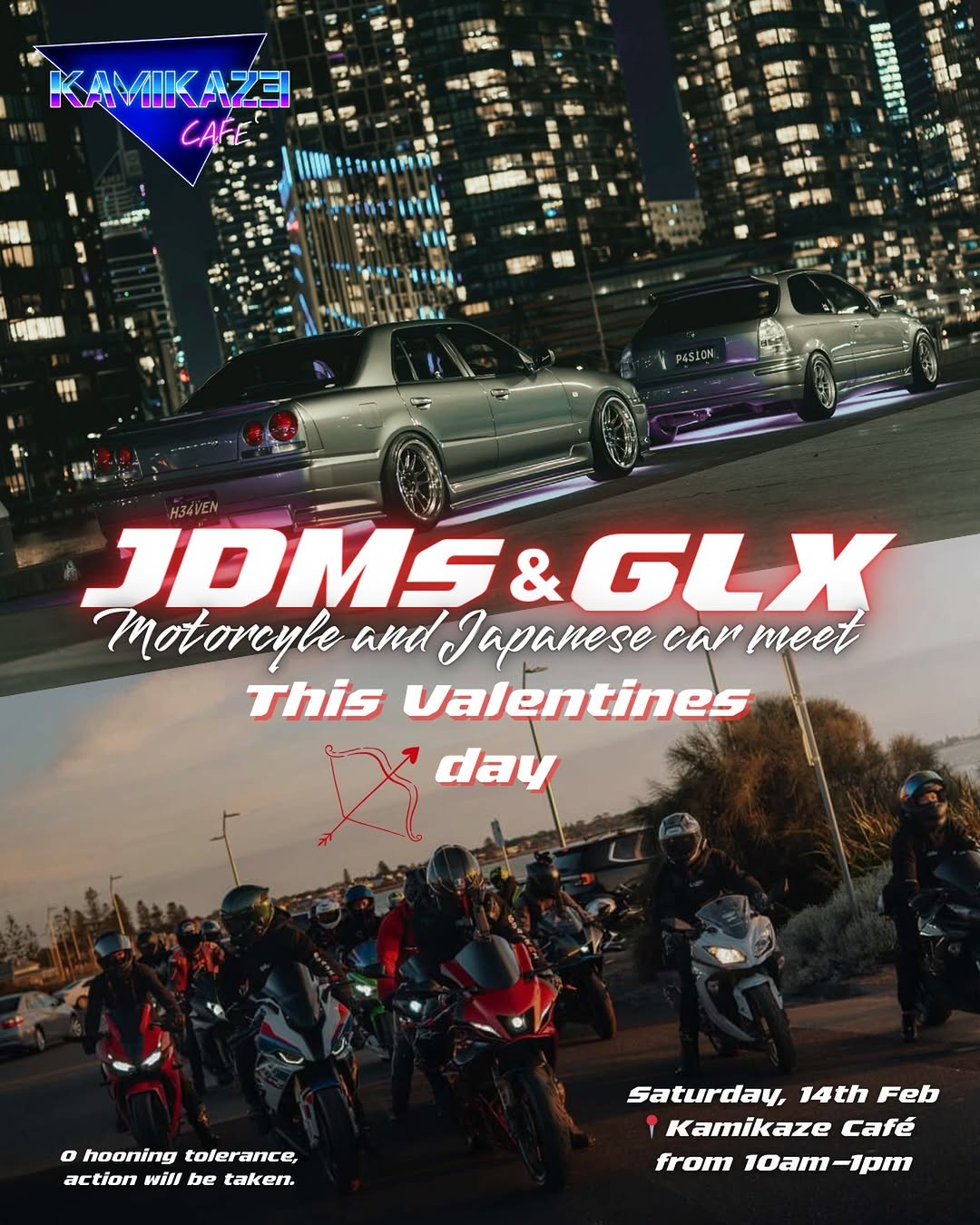 JDMS & GLX Motorcycle and Japanese car meet — JDM car meet in Melbourne, VIC on Saturday 14 February 2026