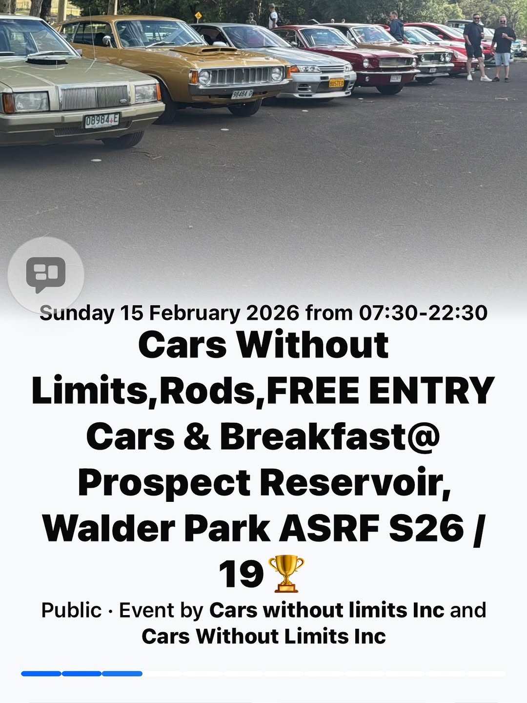 Cars Without Limits,Rods,FREE ENTRY Cars & Breakfast — Classic/Euro car meet in Sydney, NSW on Sunday 15 February 2026