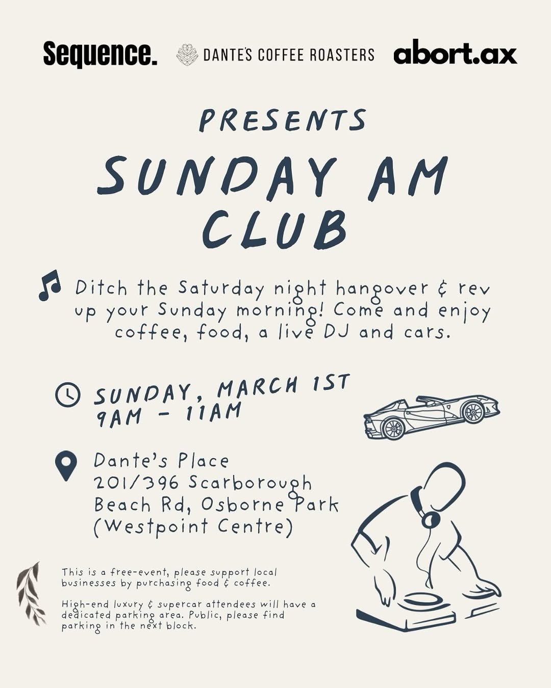 Sunday AM Club — car meet in Perth, WA on Sunday 1 March 2026