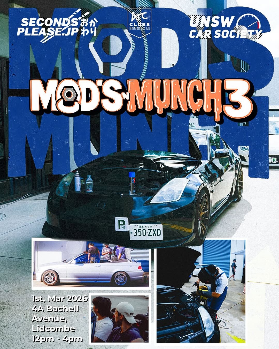 Mods n Munch 3 — JDM car meet in Sydney, NSW on Sunday 1 March 2026