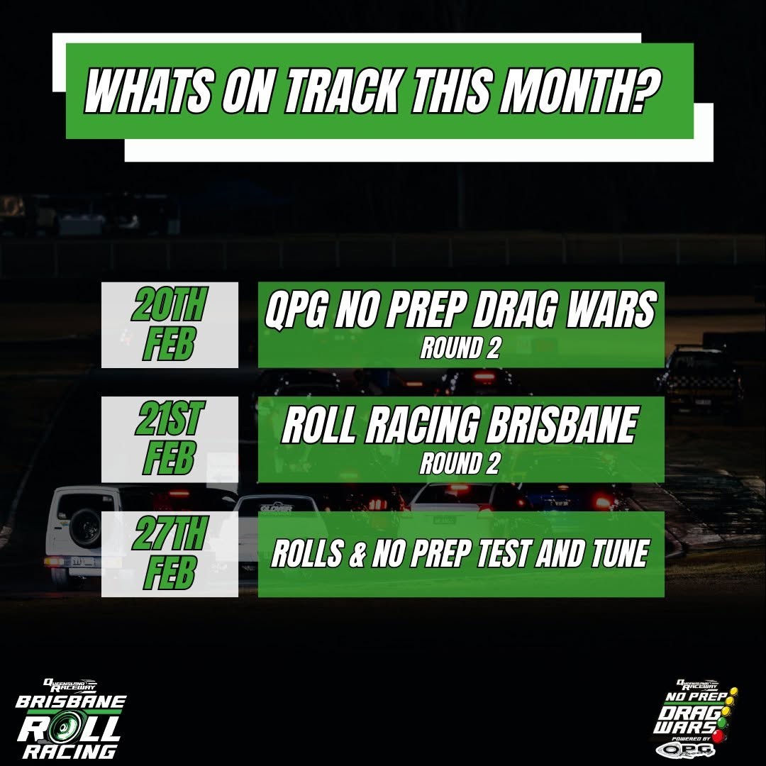 February Track Events at Queensland Raceway — Muscle track day in Brisbane, QLD on Friday 20 February 2026