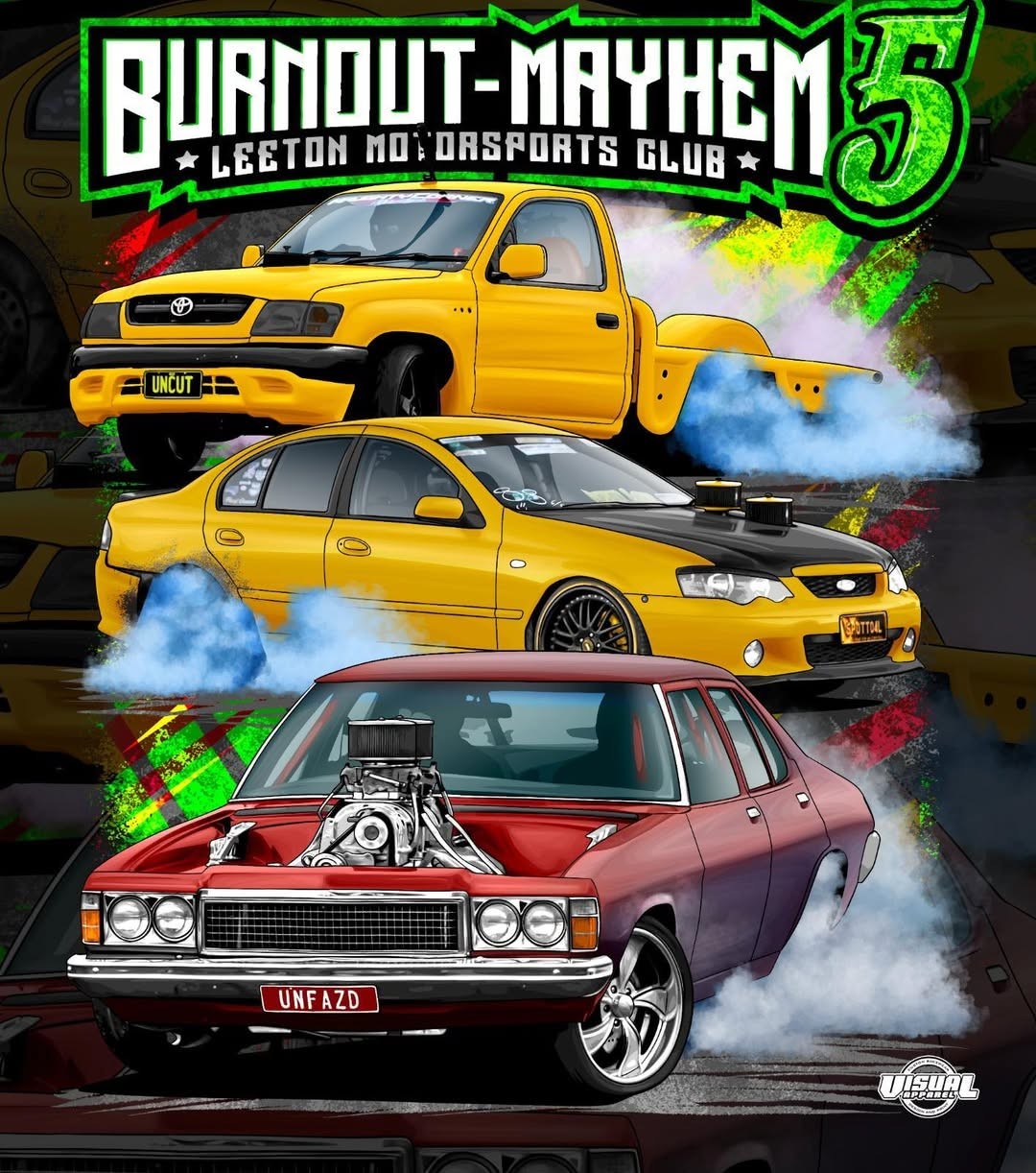 Burnout-Mayhem 5 — Muscle track day in Sydney, NSW on Friday 13 February 2026