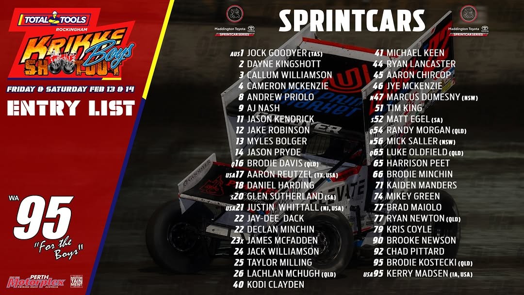 Total Tools Rockingham Krikke Boys Shootout — spectator event in Perth, WA on Friday 13 February 2026