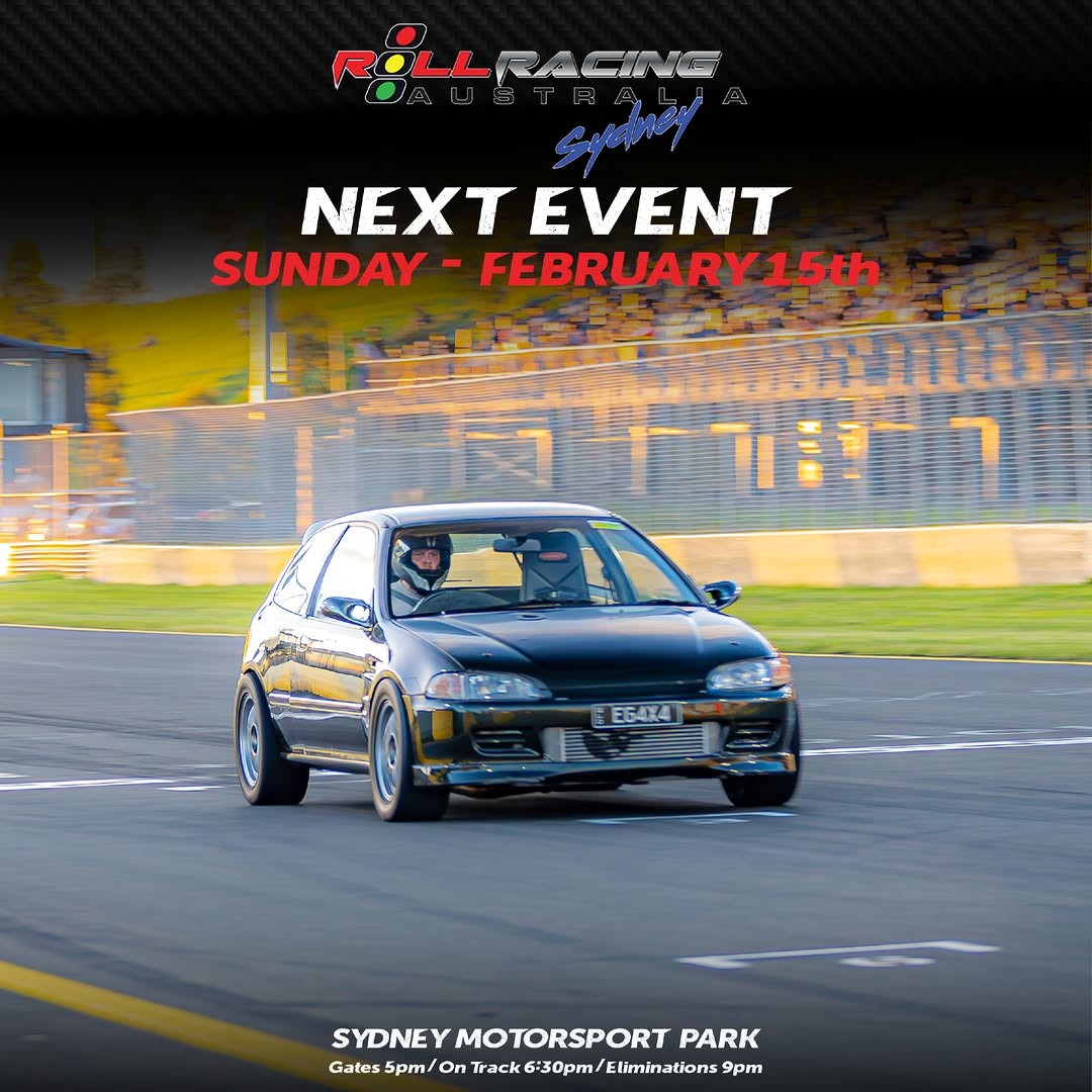 Roll Racing Sydney 107 — track day in Sydney, NSW on Sunday 15 February 2026