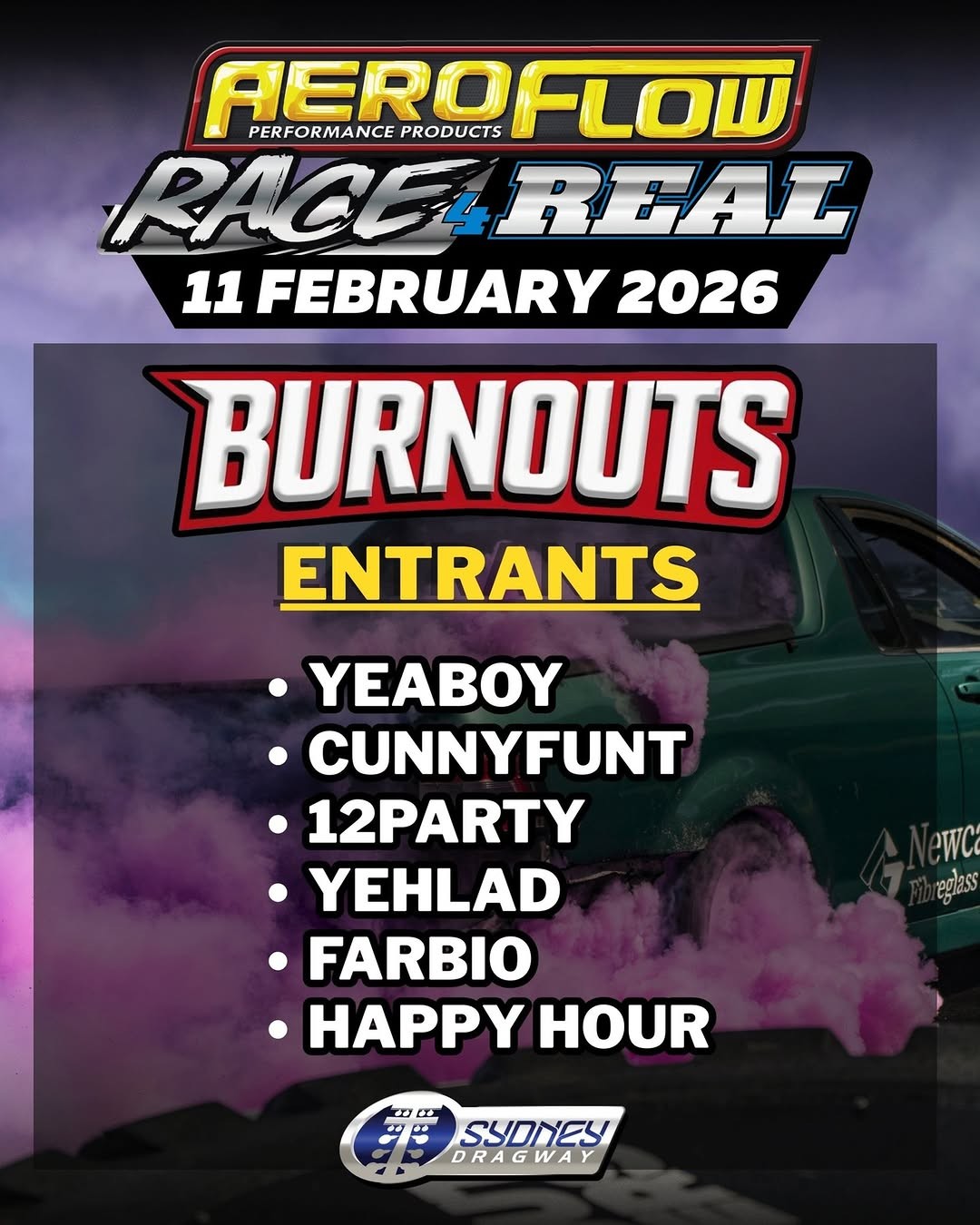Aeroflow Race 4 Real — Muscle track day in Sydney, NSW on Wednesday 11 February 2026