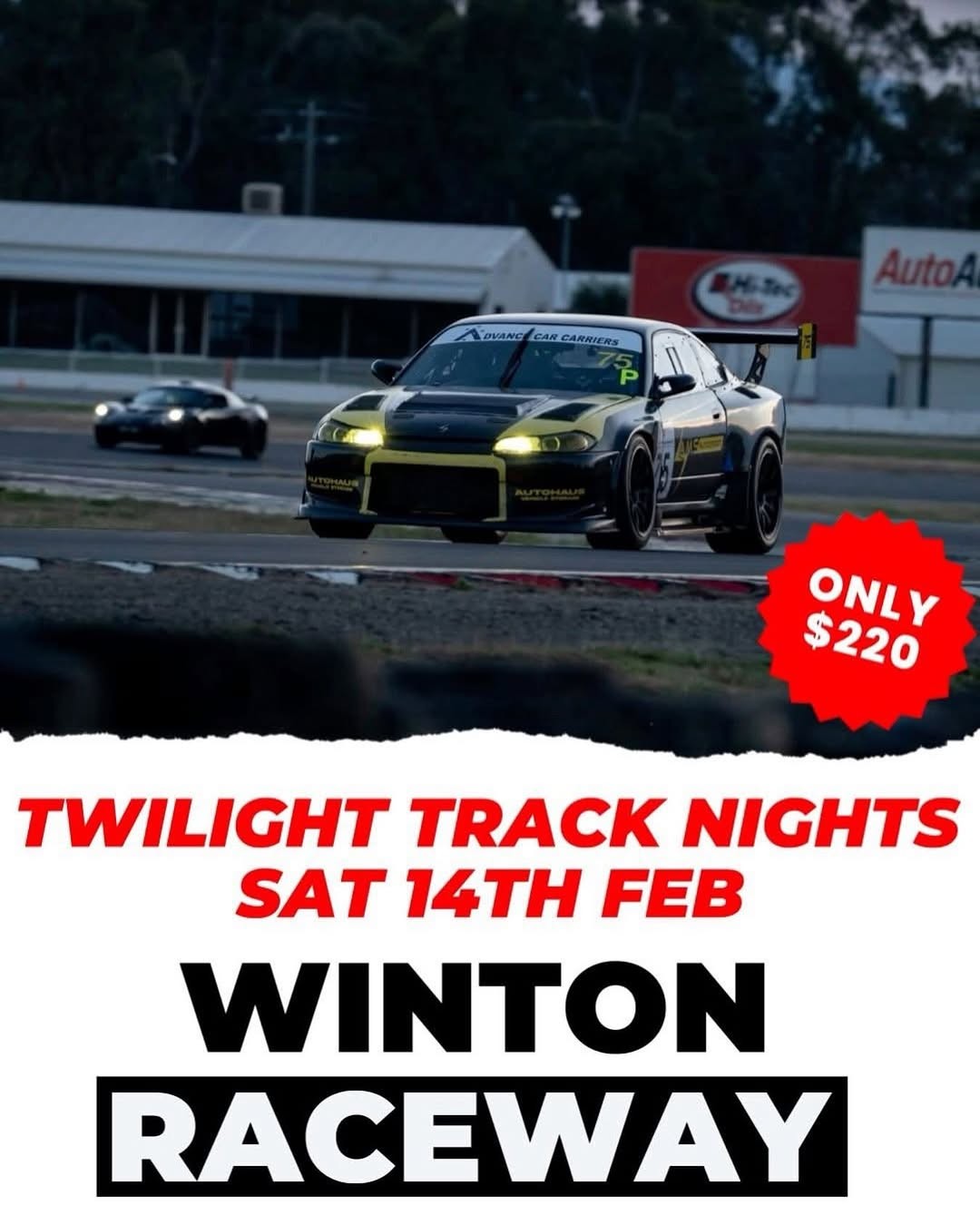 Twilight Track Nights — track day in Melbourne, VIC on Saturday 14 February 2026
