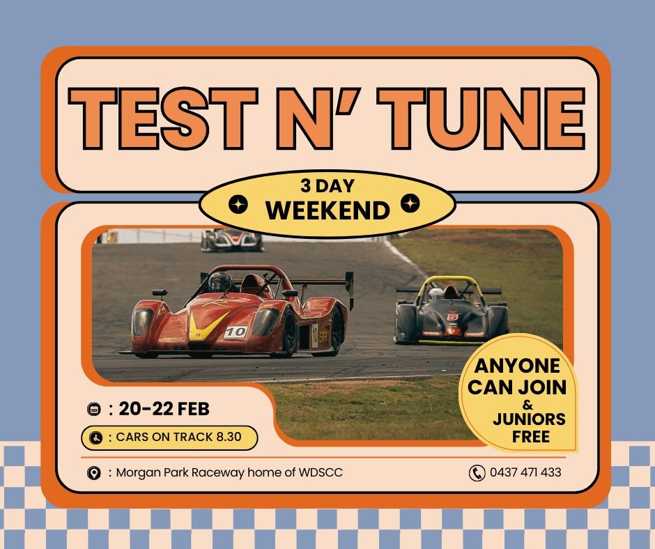 Test N' Tune Weekend — track day in Toowoomba, QLD on Friday 20 February 2026