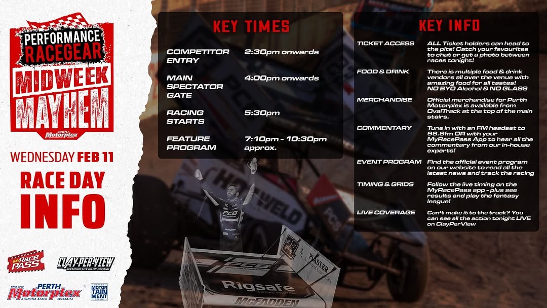 Performance Racegear Midweek Mayhem — spectator event in Perth, WA on Wednesday 11 February 2026