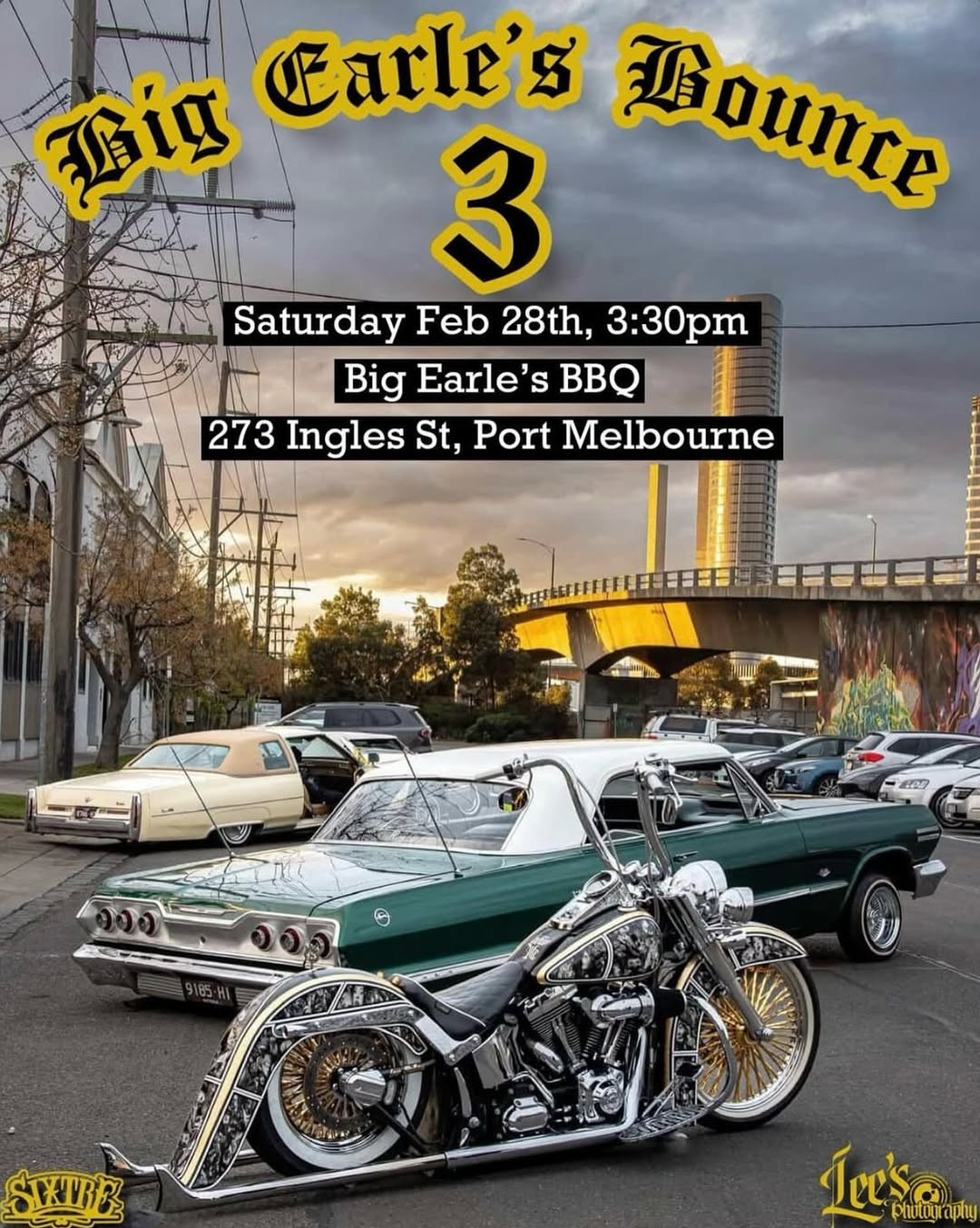 Big Earle's Bounce 3 — Classic/Stance car meet in Melbourne, VIC on Saturday 28 February 2026