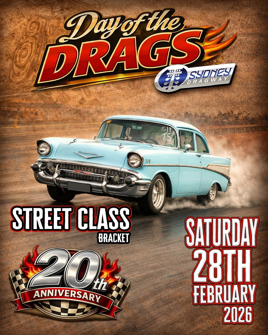 Day of the Drags — Muscle/Classic track day in Sydney, NSW on Saturday 28 February 2026