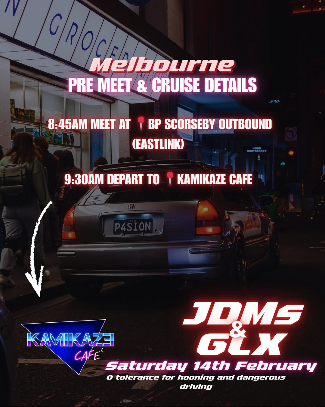 South East PRE MEET & CRUISE — JDM car meet in Melbourne, VIC on Saturday 14 February 2026
