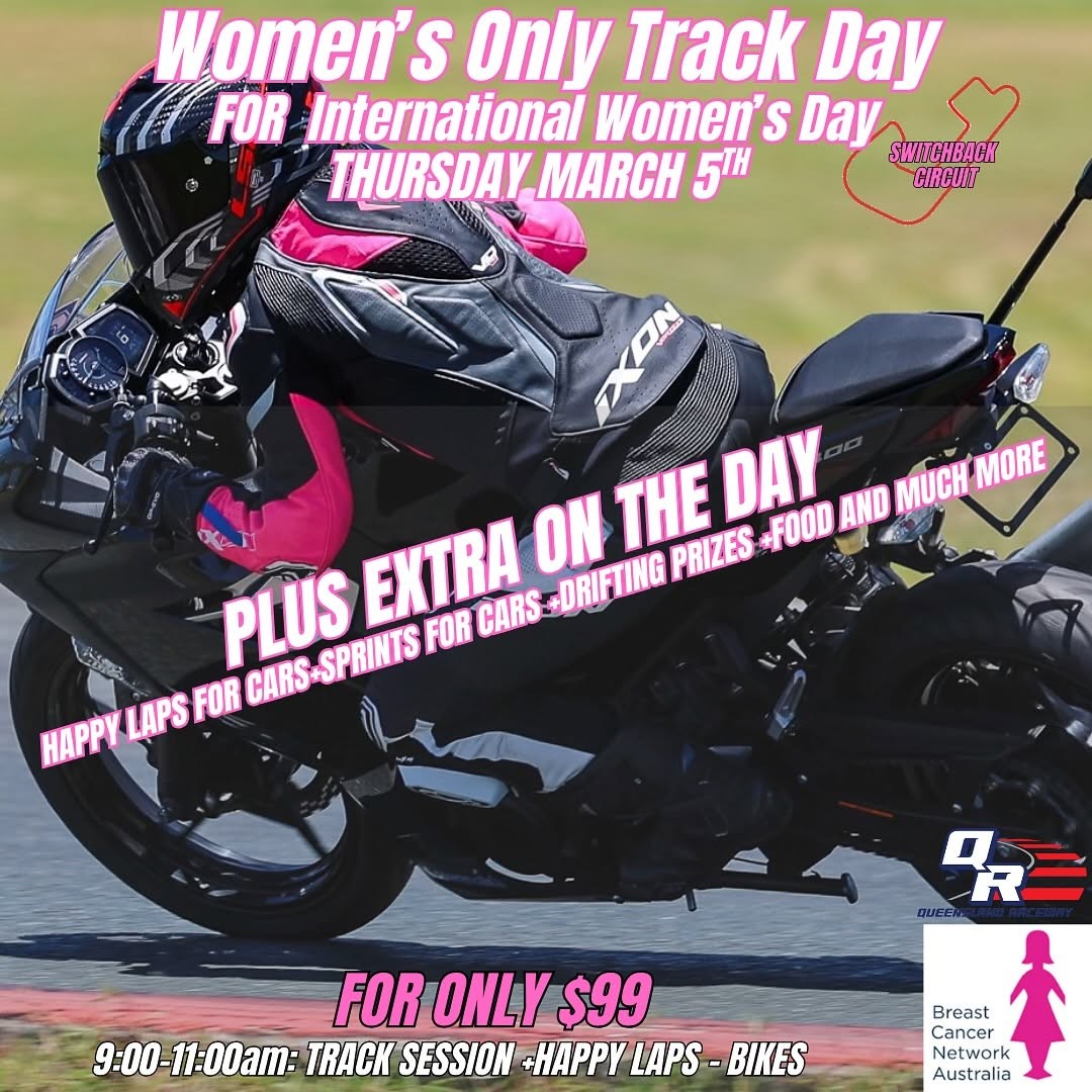 Women's Only Track Day for International Women's Day — track day in Brisbane, QLD on Thursday 5 March 2026