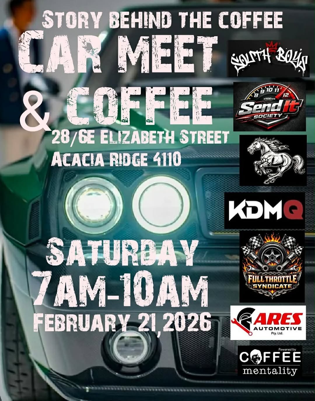 Story Behind The Coffee Car Meet & Coffee — JDM/Muscle car meet in Brisbane, QLD on Saturday 21 February 2026