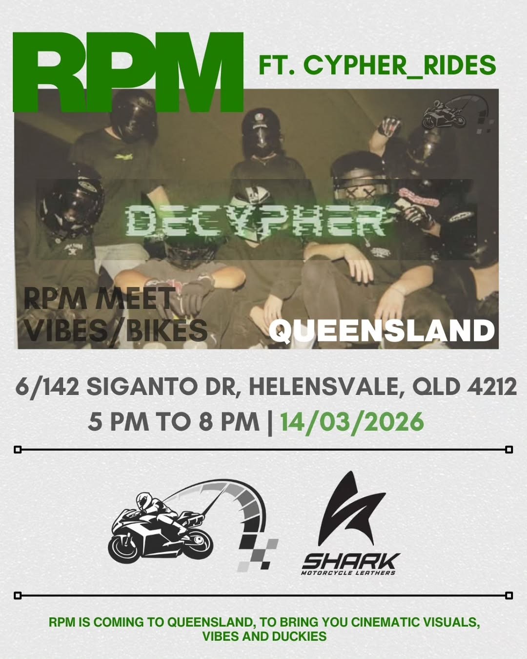 RPM Meets Queensland ft. Cypher_Rides — car meet in Brisbane, QLD on Saturday 14 March 2026
