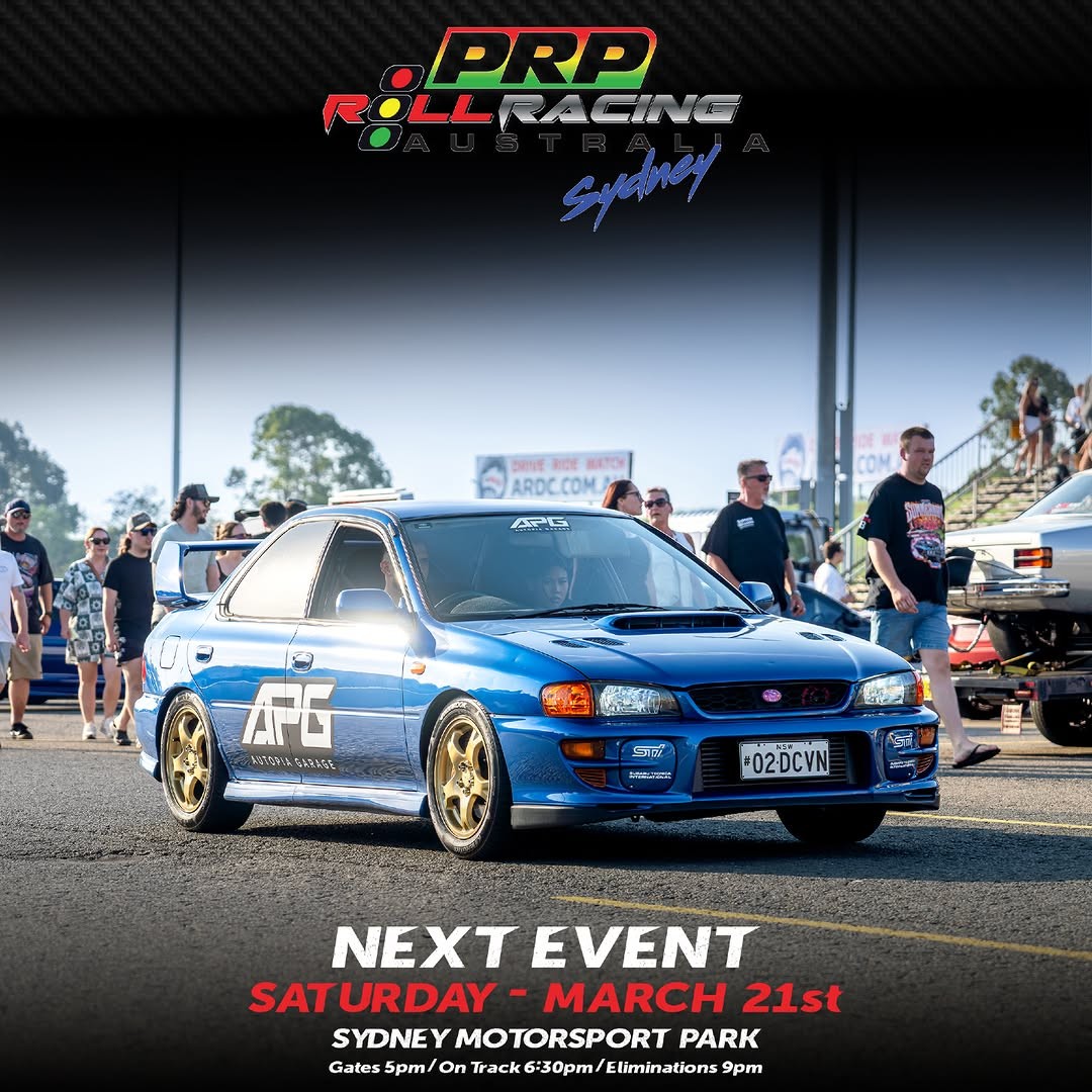 PRP Roll Racing Sydney — JDM/Muscle track day in Sydney, NSW on Saturday 21 March 2026