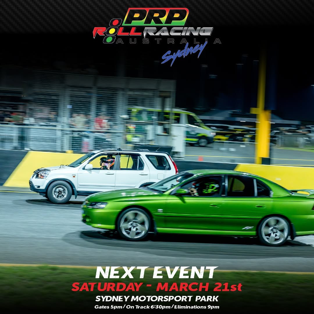 PRP Roll Racing Sydney — JDM/Muscle track day in Sydney, NSW on Saturday 21 March 2026