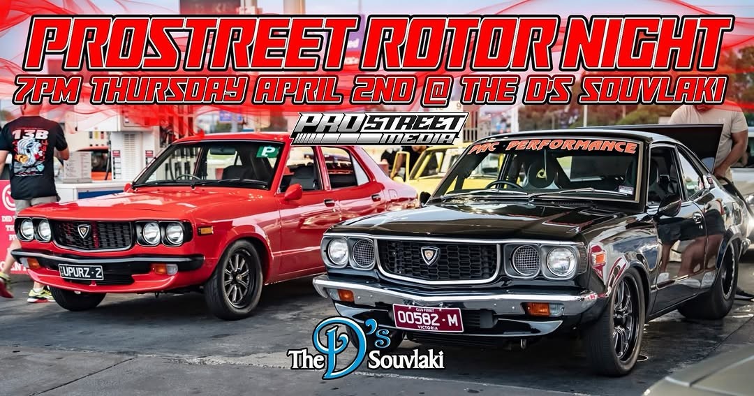 Prostreet Rotor Night — JDM/Muscle car meet in Melbourne, VIC on Thursday 2 April 2026
