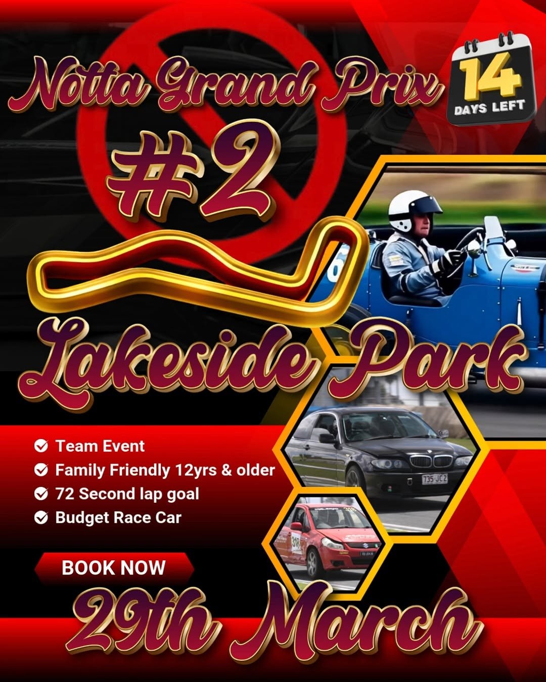 Notta Grand Prix #2 — Muscle track day in Brisbane, QLD on Sunday 29 March 2026