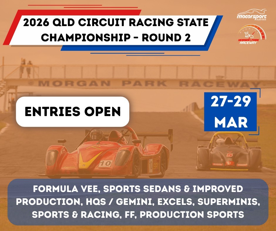 2026 QLD Circuit Racing State Championship - Round 2 — Muscle/Classic track day in Toowoomba, QLD on Friday 27 March 2026