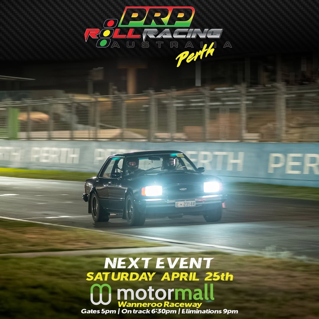 PRP Roll Racing Perth — JDM/Muscle track day in Perth, WA on Saturday 25 April 2026