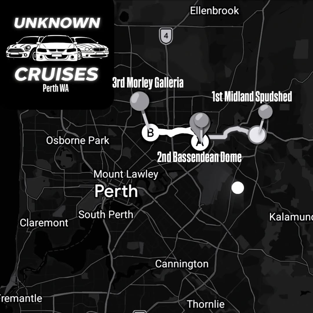 Unknown Cruises — car meet in Perth, WA on Monday 23 February 2026